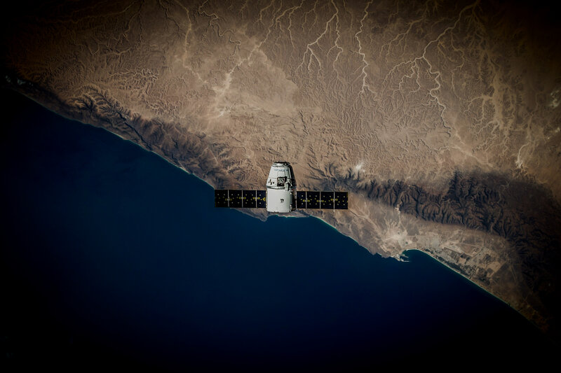 Spacecraft over Coastline