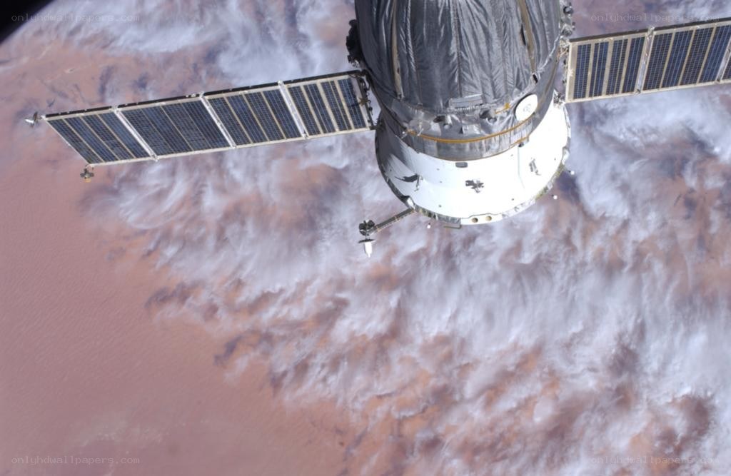 spacecraft over earth