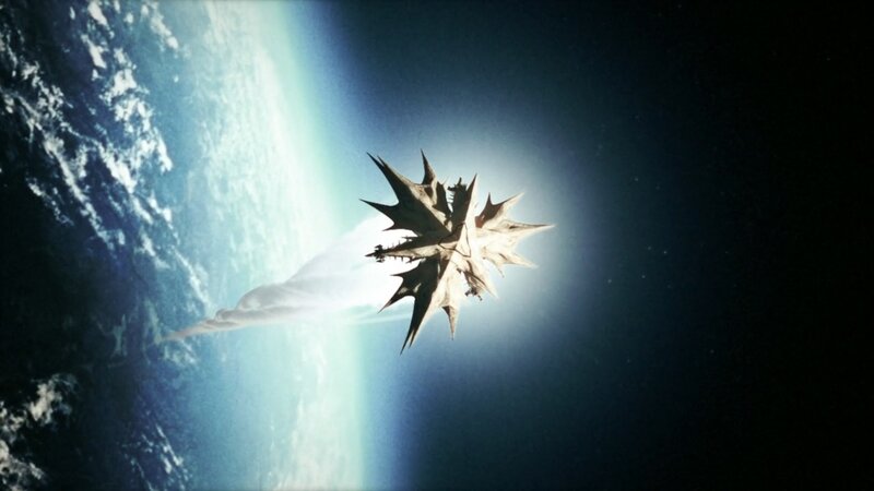 Spacecraft over Earth