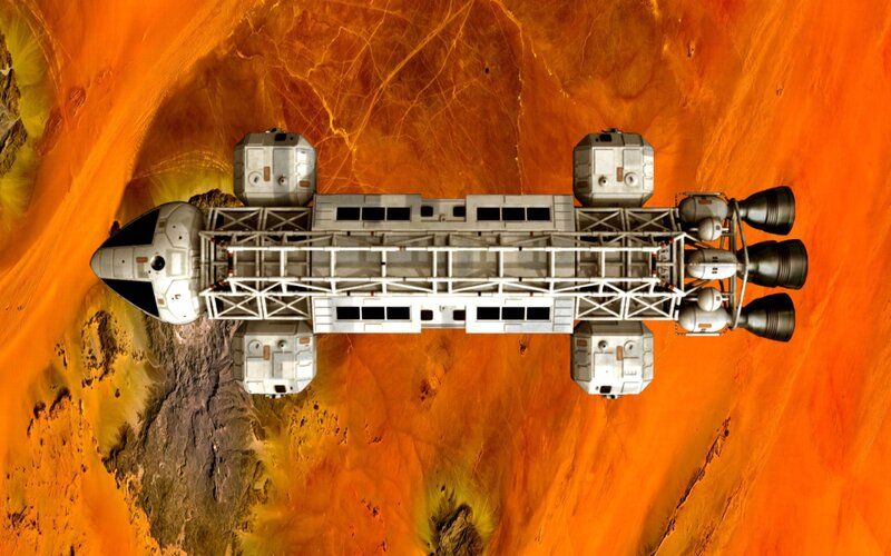 Spacecraft over Planet