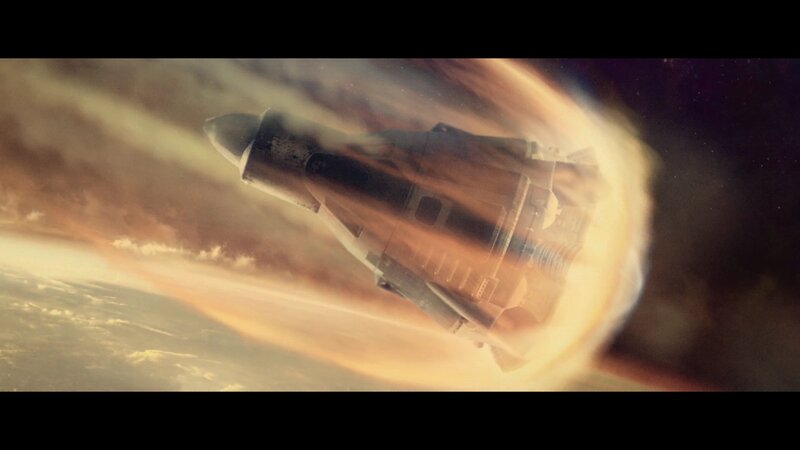 Spacecraft Re-entering Atmosphere
