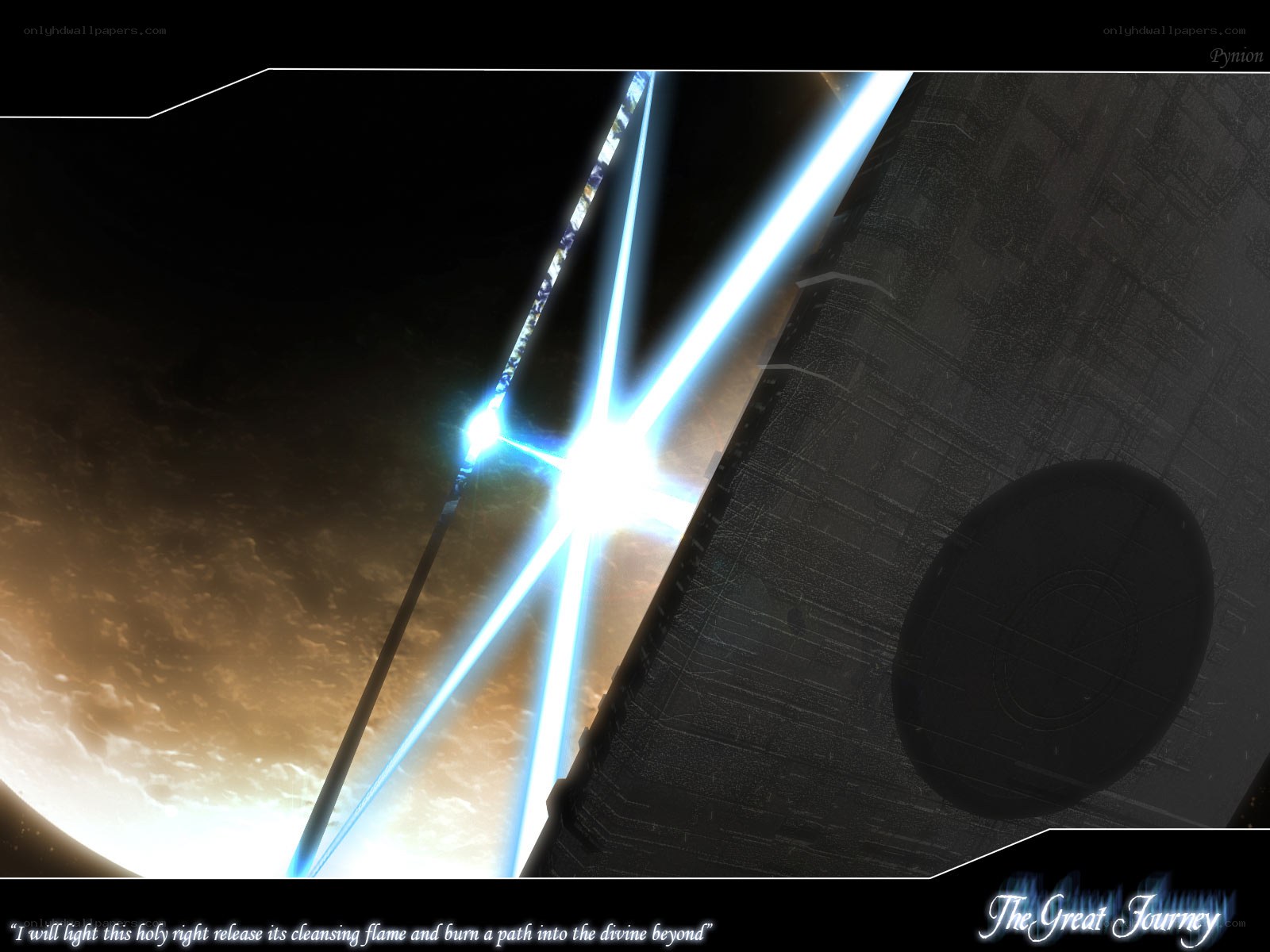 Spacecraft with beam weapons