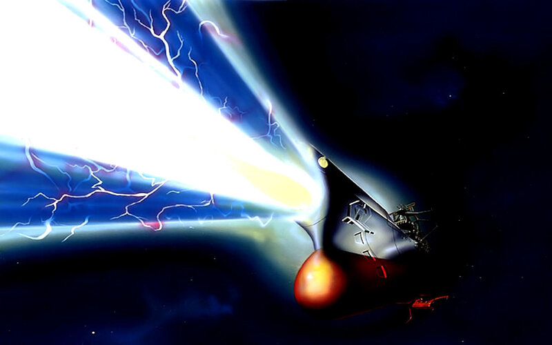 spacecraft with energy beam