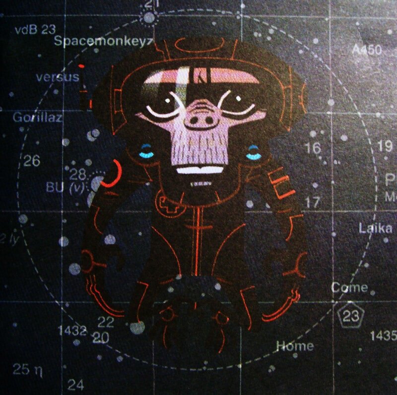 Spacemonkey constellation illustration