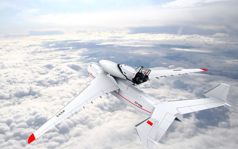 Spaceplane on carrier aircraft