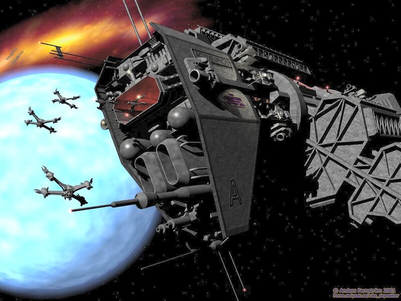 Spaceship and Fighters