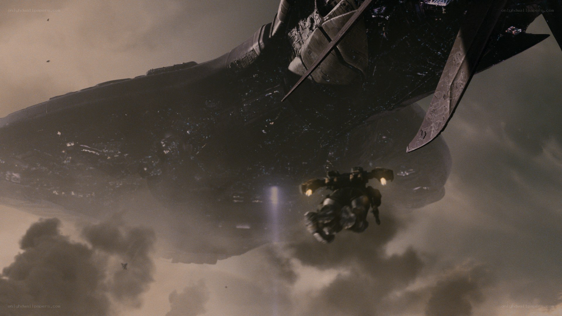 spaceship and pilot in flight
