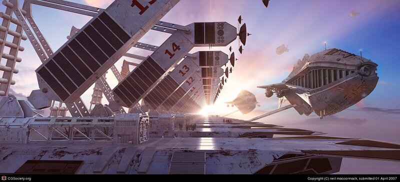 Spaceship at Spaceport