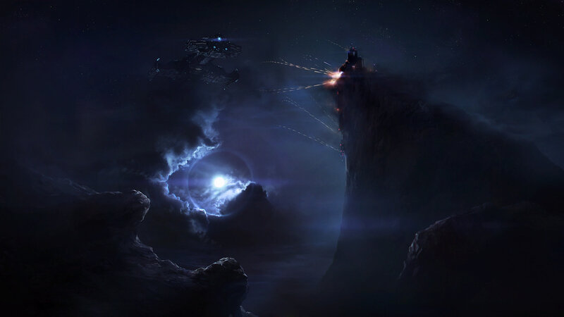 Spaceship Attacking Fortress