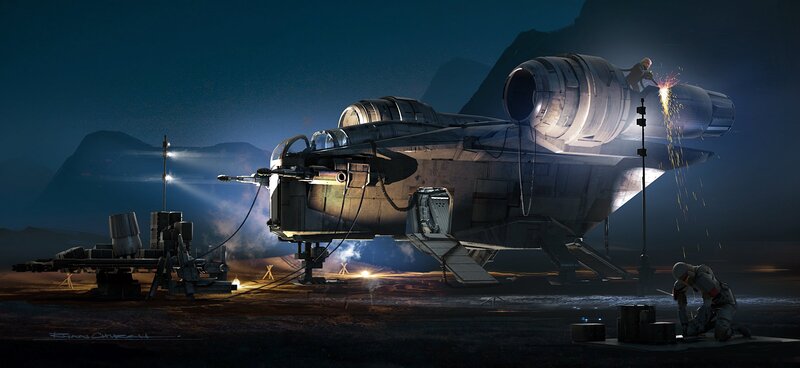Spaceship Being Repaired