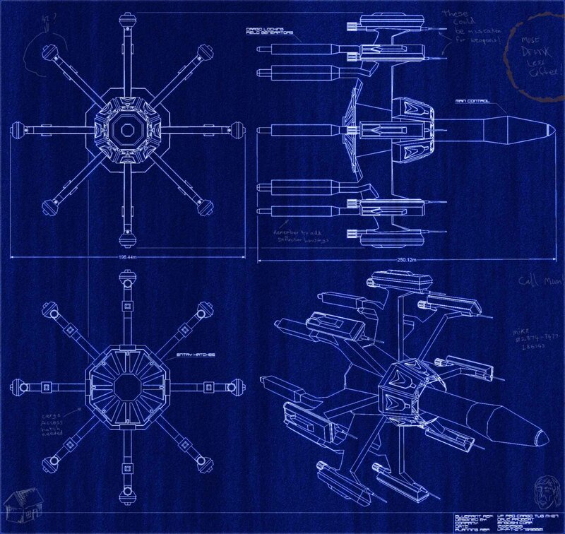 Spaceship blueprint design