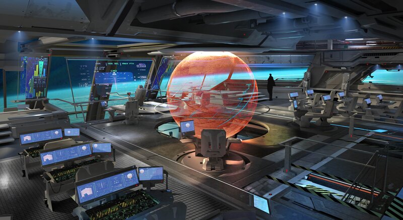Spaceship Bridge Interior