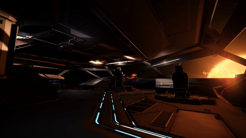 Spaceship Cockpit Interior — Black, Dramatic