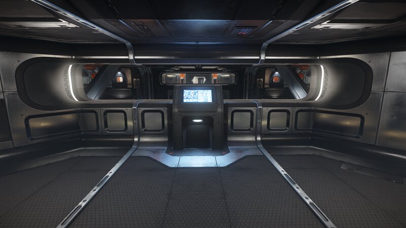 Spaceship Cockpit Interior — Black, Technological