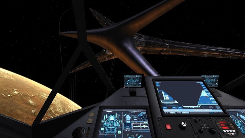 spaceship cockpit view