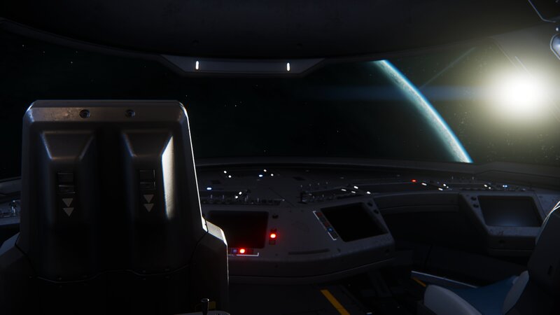Spaceship Cockpit View — Black, Dark