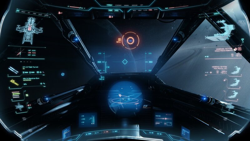 Spaceship Cockpit View — Black, Technological