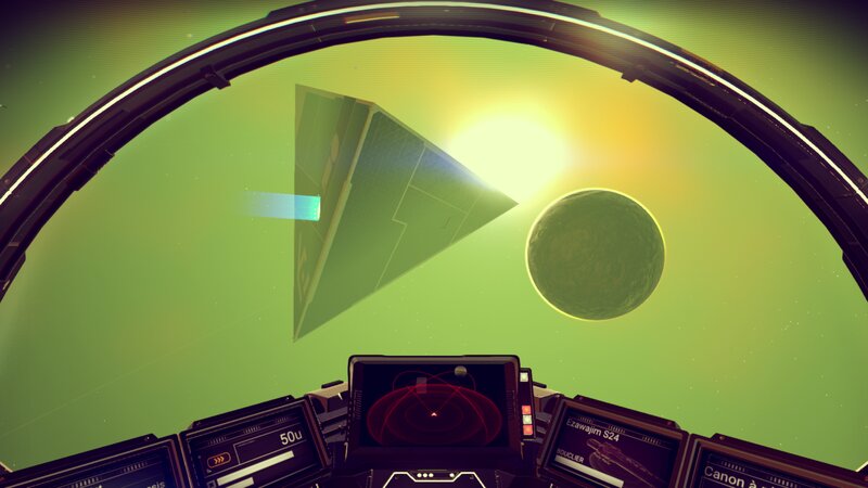 Spaceship Cockpit View — Green