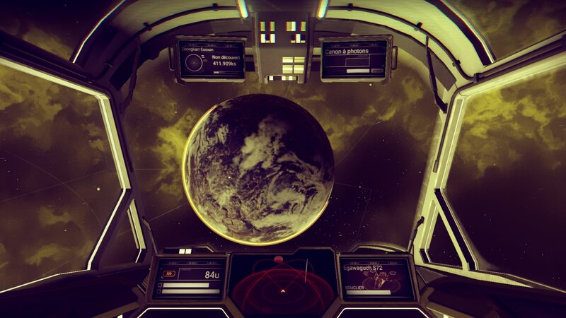 Spaceship Cockpit View — Yellow