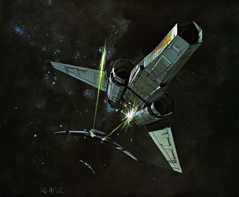 Spaceship combat in space