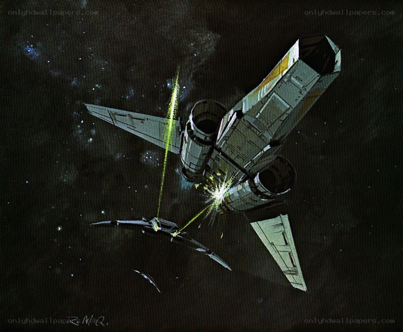 Spaceship combat in space