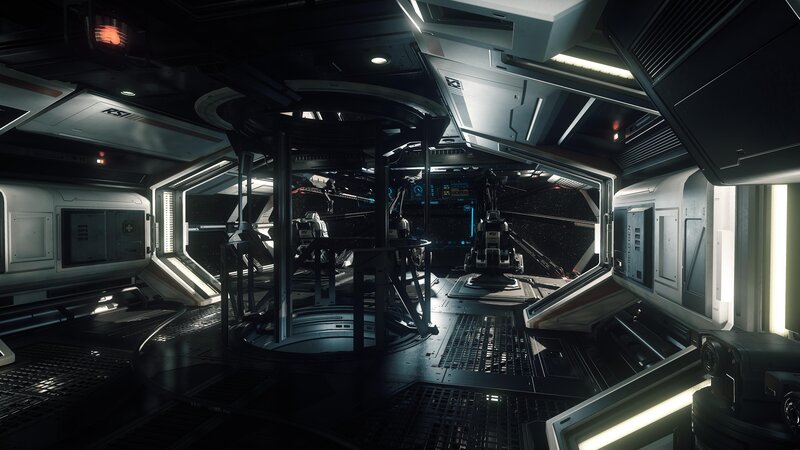 Spaceship Control Room — Black, Dark