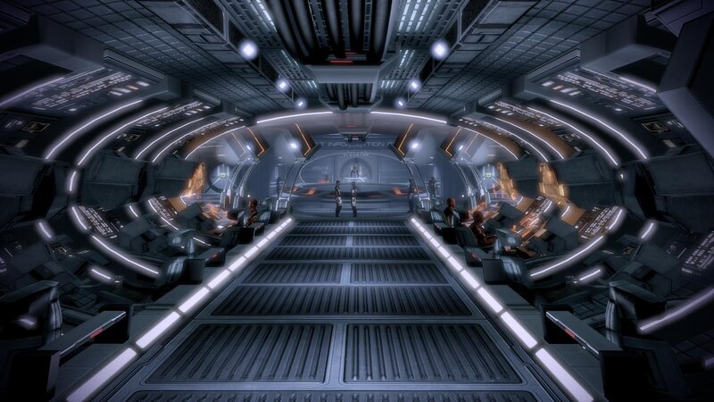 Spaceship Control Room — Gray, Futuristic