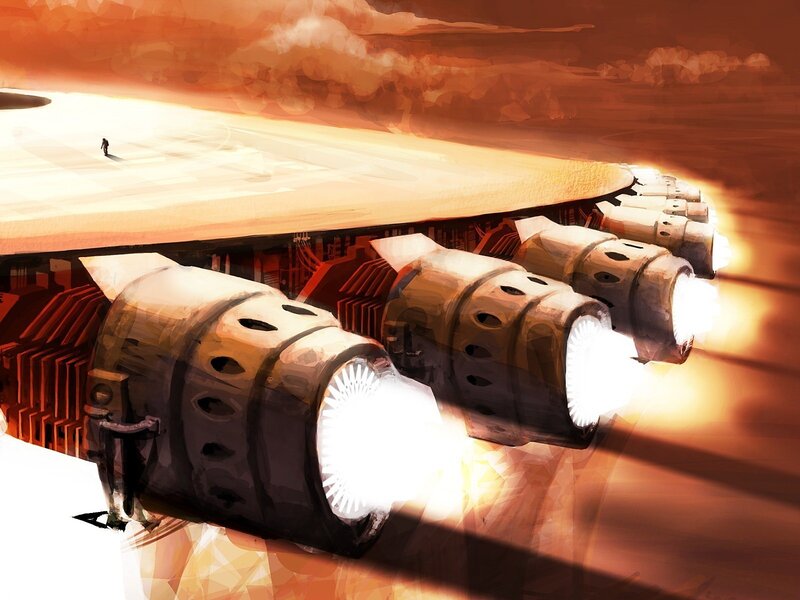 Spaceship Engines — Orange