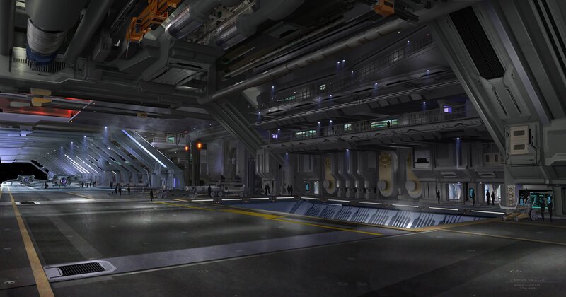 Spaceship Hangar Bay