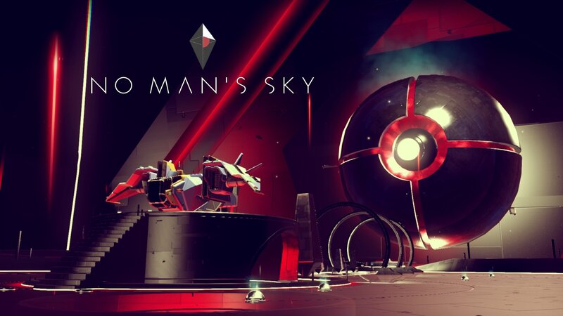 Spaceship in a Hangar — Red