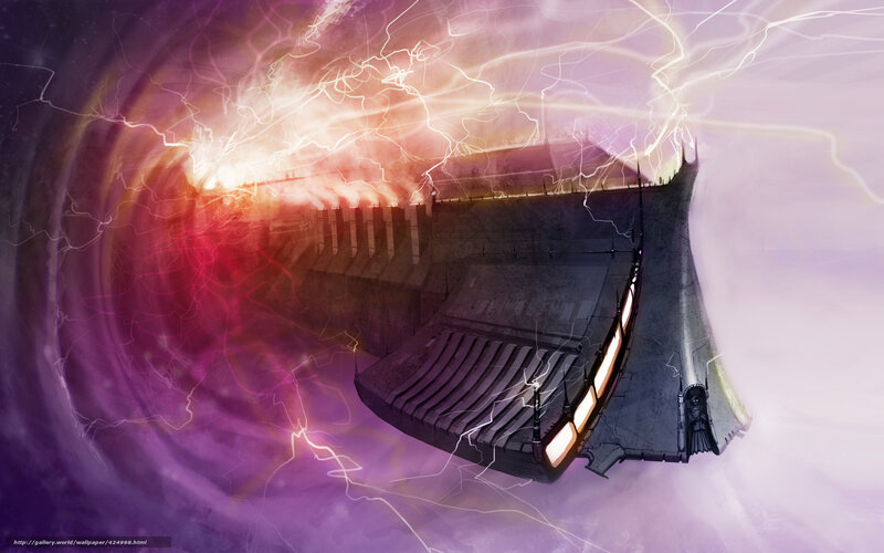 Spaceship in a storm