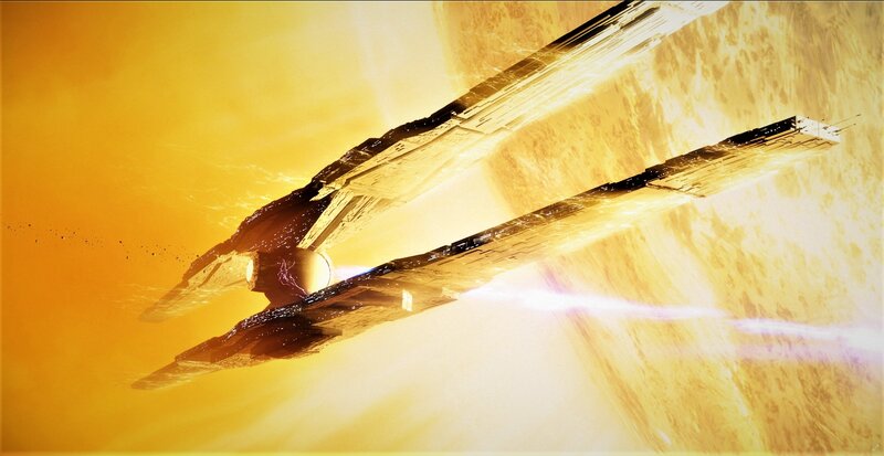 Spaceship in Atmosphere — Yellow