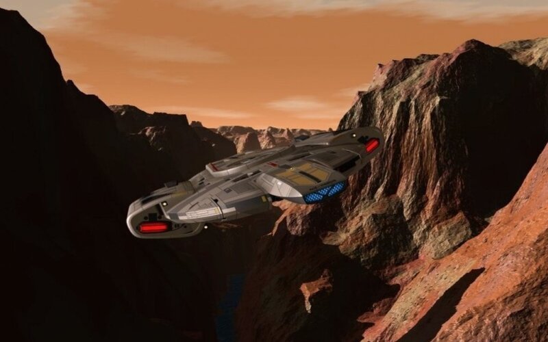 Spaceship in Canyon — Orange