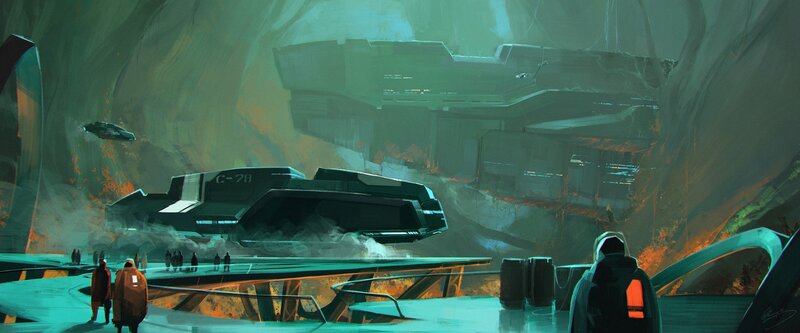 Spaceship in Cave