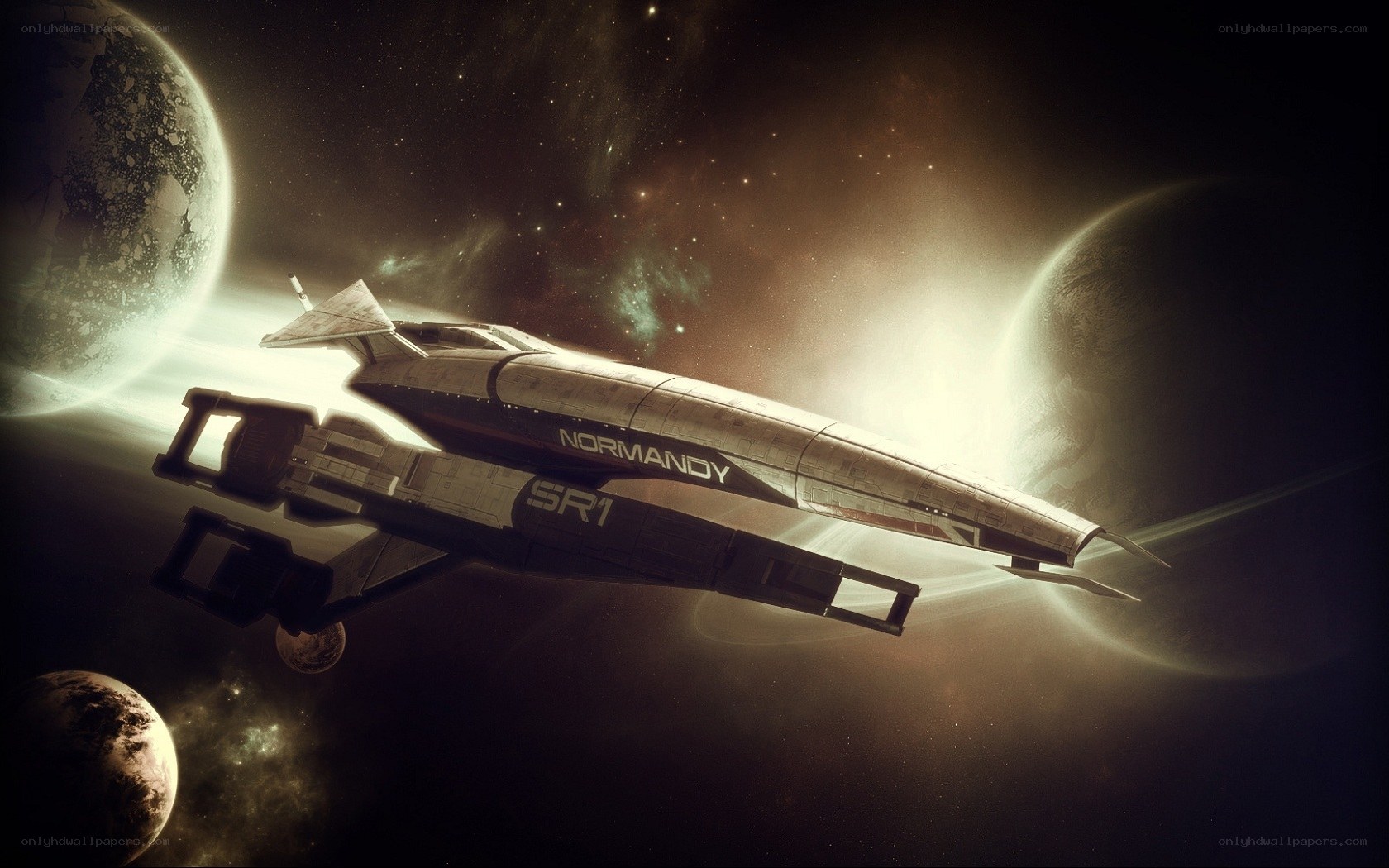Spaceship in deep space