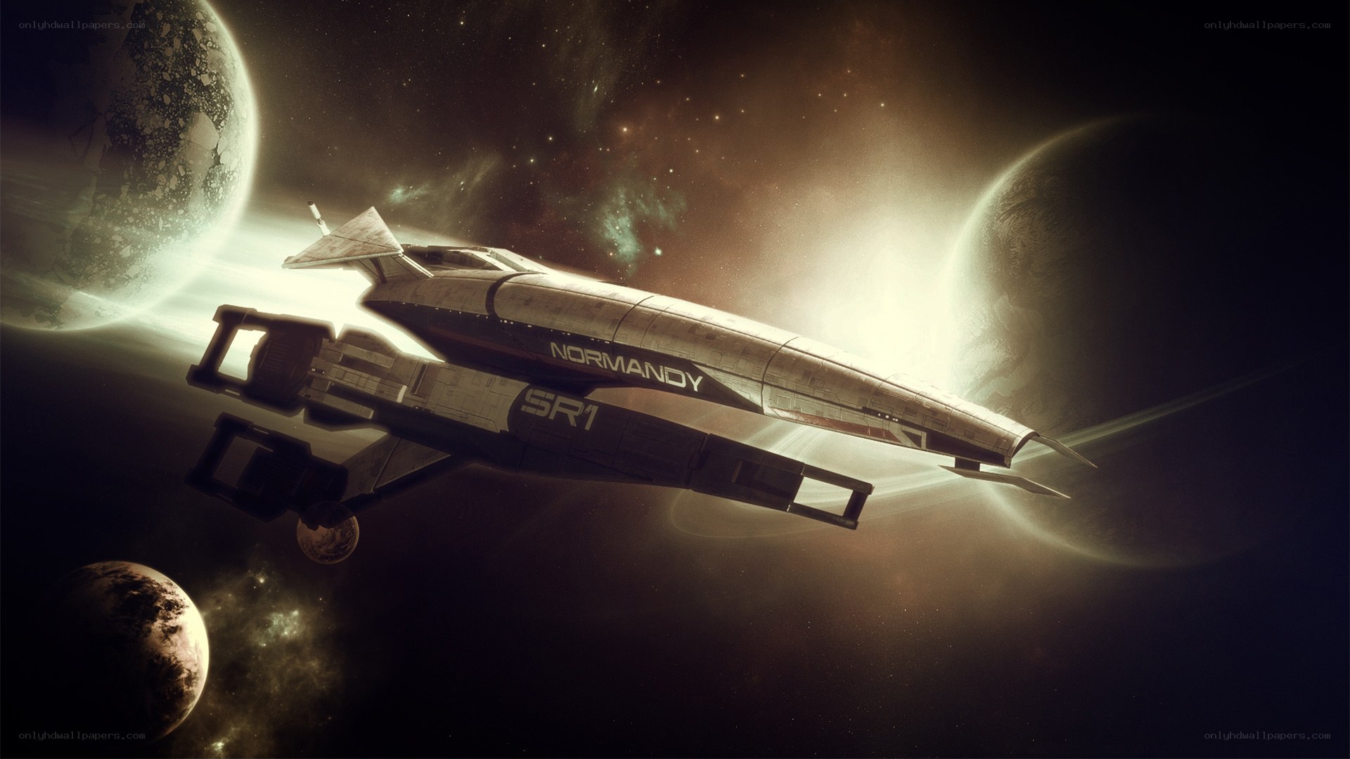 Spaceship in deep space