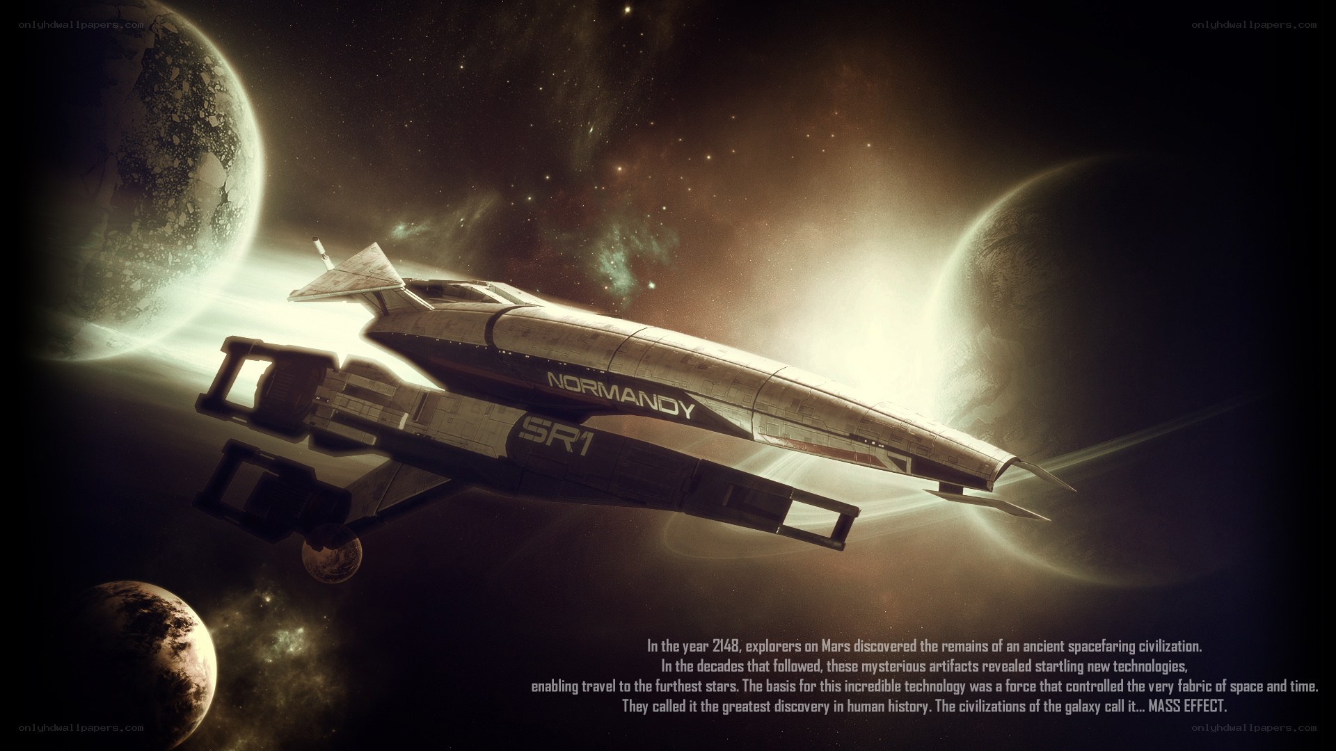 spaceship in deep space