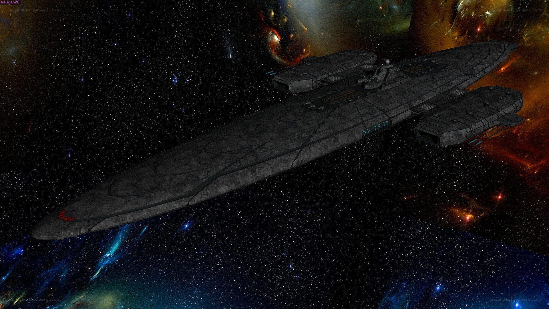 Spaceship in deep space