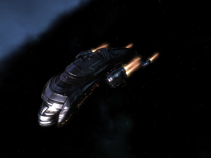 spaceship in deep space