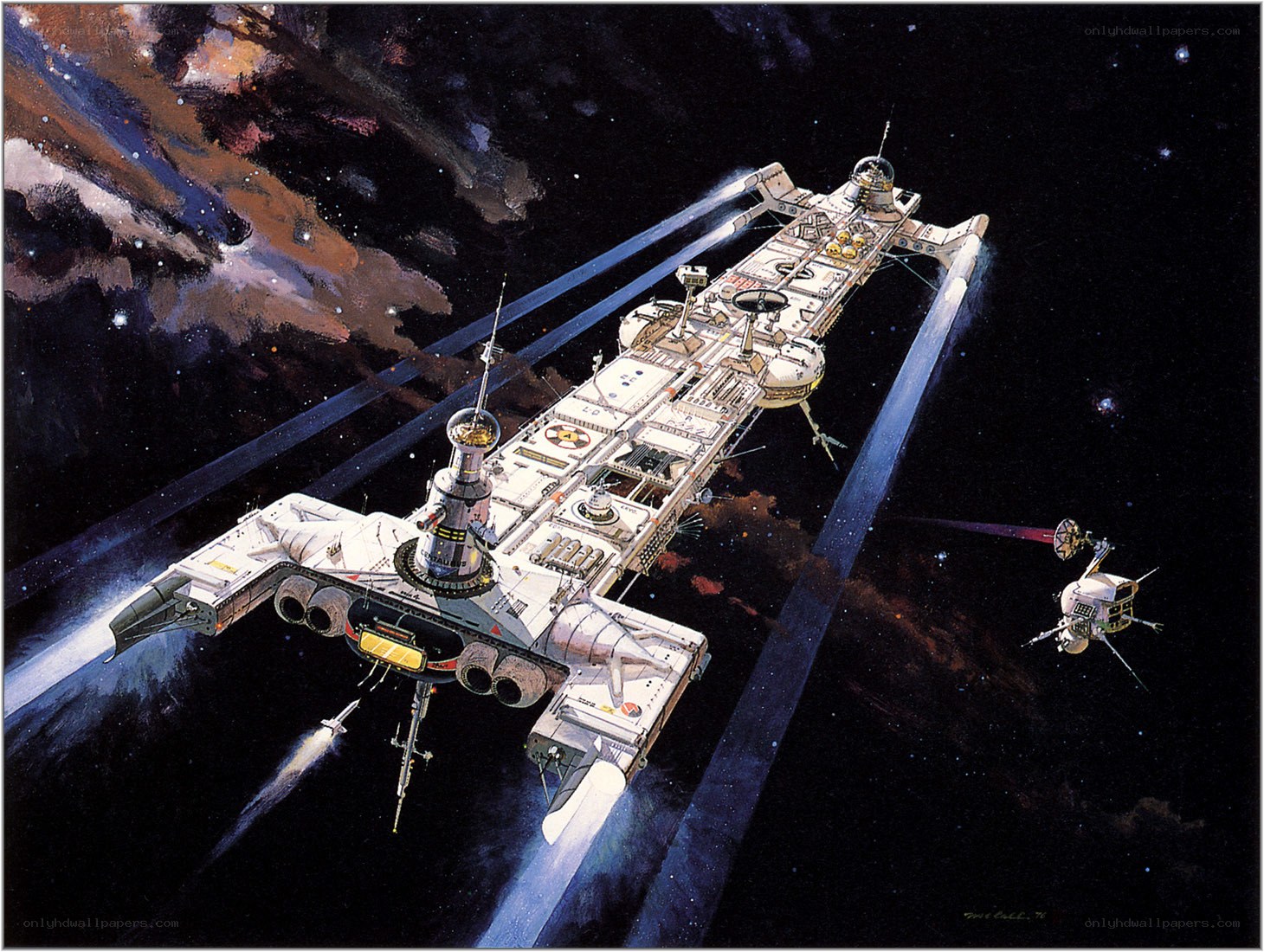 Spaceship in deep space
