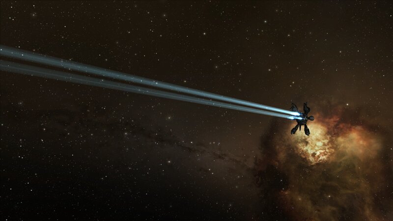 spaceship in deep space