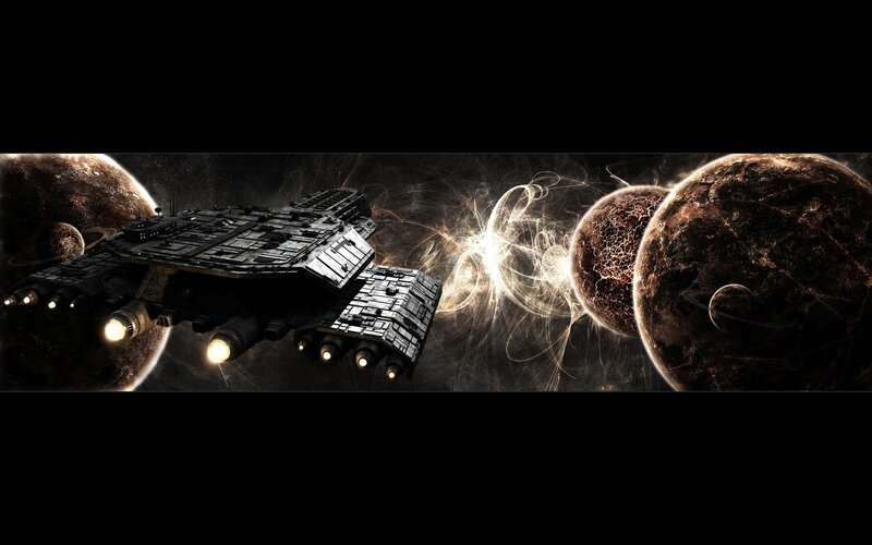 spaceship in deep space