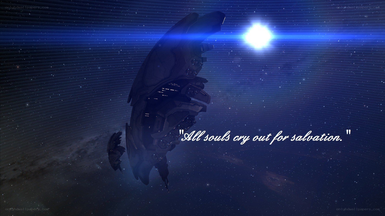 Spaceship in deep space