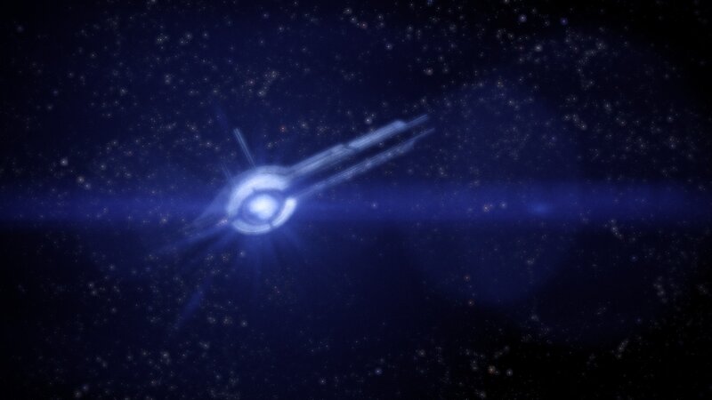 spaceship in deep space