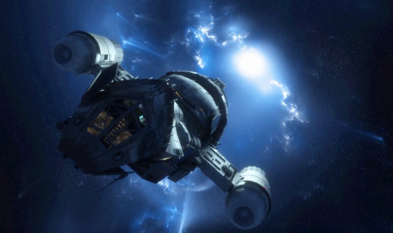 spaceship in deep space