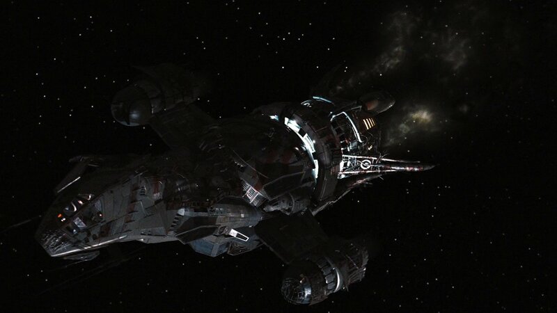spaceship in deep space