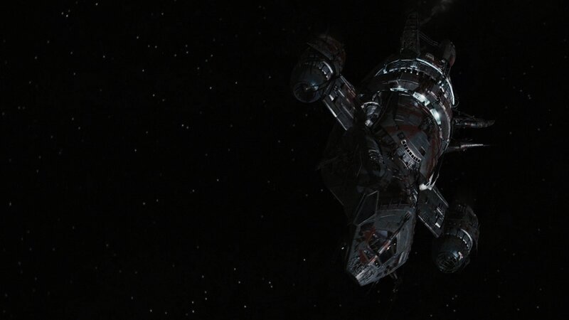 spaceship in deep space