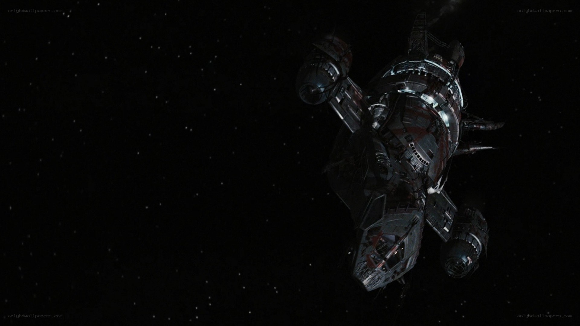 spaceship in deep space