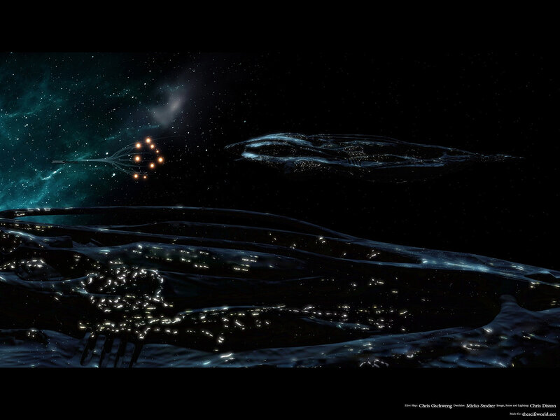 Spaceship in deep space