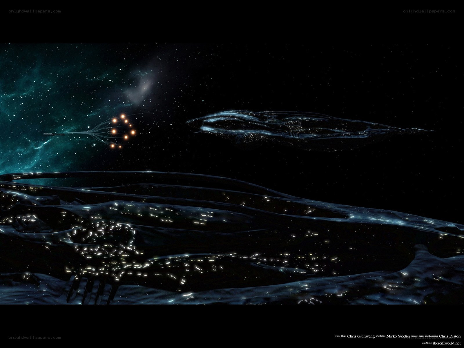 Spaceship in deep space